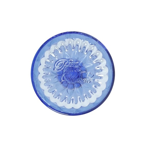 🌺 New Pioneer Woman (4) Amelia Blue Embossed Glass Goblets - Picture 9 of 10